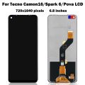 6.8"AAA+++ LCD For Tecno Pova LD7 LCD Display Touch Screen Digitizer Assembly LD7 Replacement No Dead Pixel With Free Tools +Tempered Glass+Glue. 