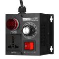 AC220V 5000W Stepless Voltage Regulator Portable Variable Monophase Voltage Controller Temperature Speed Light Adjuster. 