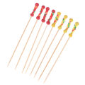 100Pcs/Pack Creative Fruit Fork Cocktail Stick Bamboo Skewers Candied Haws Stick Used for Buffet Wedding Food Decoration QUANYIN. 
