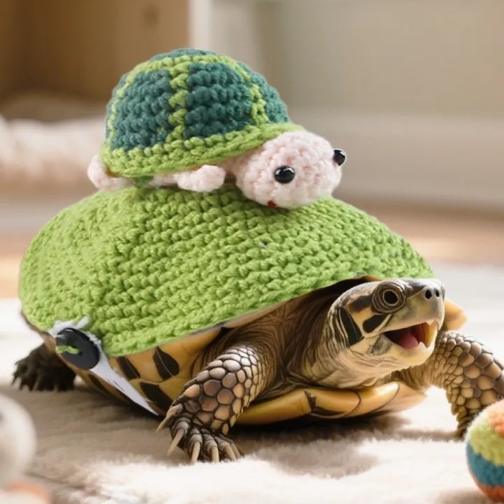 creative-handmade-turtle-sweater-warm-knitted-pet-tortoise-clothes-bee