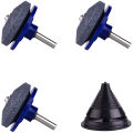3 Pack Lawn Mower Blade Sharpener, 1 Pack Lawn Mower Blade Balancer, Spare Wheel Stone for Any Lawn Mower. 
