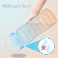 2 Liter Water Bottle Large Big With Straw Time Marker Motivational Markings Water Bottles Sports BPA Free (Multicolour). 