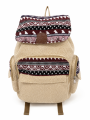 Handmade Himalayan Hemp & Cotton Backpack – Eco-Friendly Boho Daypack / Rucksack with 7 Pockets | Made in Nepal. 