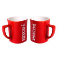 Nescafe Red Ceramic Coffee Tea Mug Cup Set Of 2 Pcs 250 ml. 