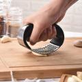 Stainless Steel Creative Hand Press Garlic Press Metal Chopper Mincer Squeezer Crusher Tools | Garlic Press With Easy Grip Handle. 