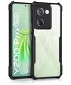 WOW IMAGINE Shock Proof Clear Protective Back Case for Vivo Y200 Pro 5G | Y300 Plus 5G - AirEDGE Technology | 360 Degree Camera Protection | Transparent Hybrid Back Case Mobile Cover - Black(FROM INDIA FAAZ). 
