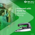 Bajaj Dry Iron | DX2 | 600W Dry Iron with Advance Soleplate and Anti-bacterial German Coating Technology, Black. 