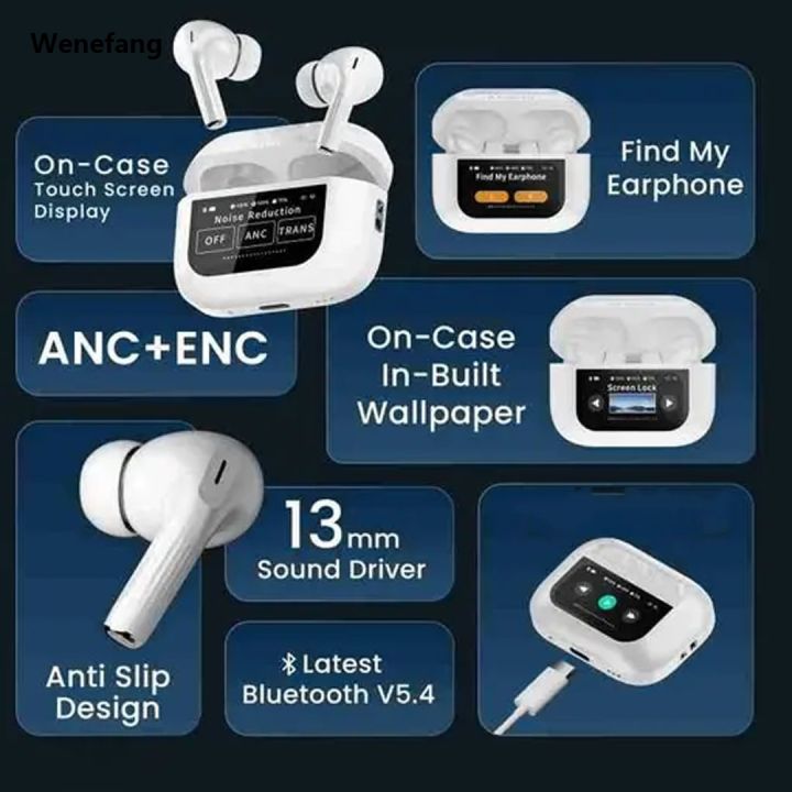 Wenefang%20Airpods%20Pro%202%20Full%20Touch%20Screen%20Display%20Wireless%20Earbuds%20With%20ANC/ENC%20Double%20Dark%20Noise%20Reduction%202025%20New%20A9%20Pro%20Touch%20Control%20Airpods%20with%20Display%20Premium%20Quality%20Airpods%20Pro%202nd%20Generation%20-%20Image%205