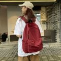 Nylon Preppy Style Backpack Portable Large Capacity Pure Color Students School Bag Outdoor Backpack Large Handbag Teenagers Shoulder Bag Travel. 