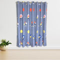 Two Pieces Printed Curtain With Eyelet Rings (60 * 84 Inches). 