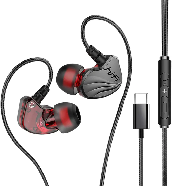 T2000 Type C In Ear Wired Earphone With Microphone For Music Gaming