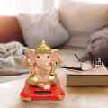 Beautiful Solar Lord Ganesh ji Moving Hands Showpiece Ganpati Bappa Statue for Decorative Home, Office,Gift, Idol for Car Dashboard,Gifting.. 