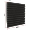 24 Pcs Acoustic Foam Board,Studio Wedge Tile,Acoustic Foam Soundproof Pyramid Studio Treatment Wall Panel 2.5X30X30cm. 