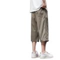 Summer ice silk cargo loose large size breathable casual shorts men's durable straight breeches thin cropped pants wholesale. 