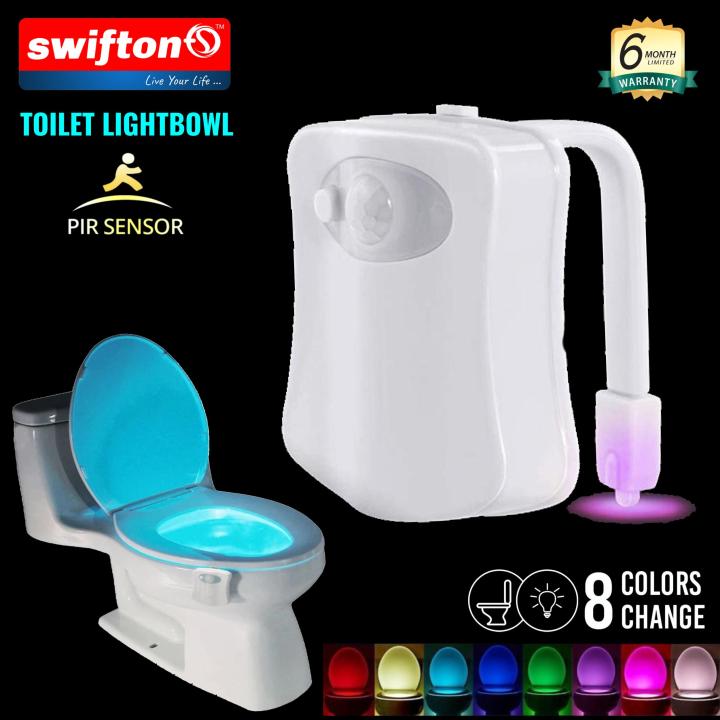 Led Toilet Night Light Built-In Pir Sensor Energy Saving Bathroom - Foto 10