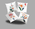 Floral Printed Decorative Cushion Covers with Fillings– Set of 4. 