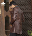 Rhino Leathers Long Leather Jacket for Men. 