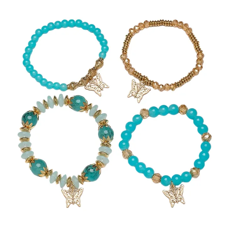 CARAT%20Butterflies%20Pendant%20Elastic%20Wristband%20Boho%20Style%20Butterfly%20Beaded%20Bracelet%20Set%20Elastic%20Wristband%20Jewelry%20Gift%20for%20Women%20Women%20-%20Image%204