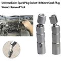 14MM & 16MM Thin Wall Magnetic Swivel Spark Plug Socket - 3/8-Inch Drive 12-Point Spark Plug Socket Removal Tool - Swivel Extension Permits Access to Most Confined Areas. 