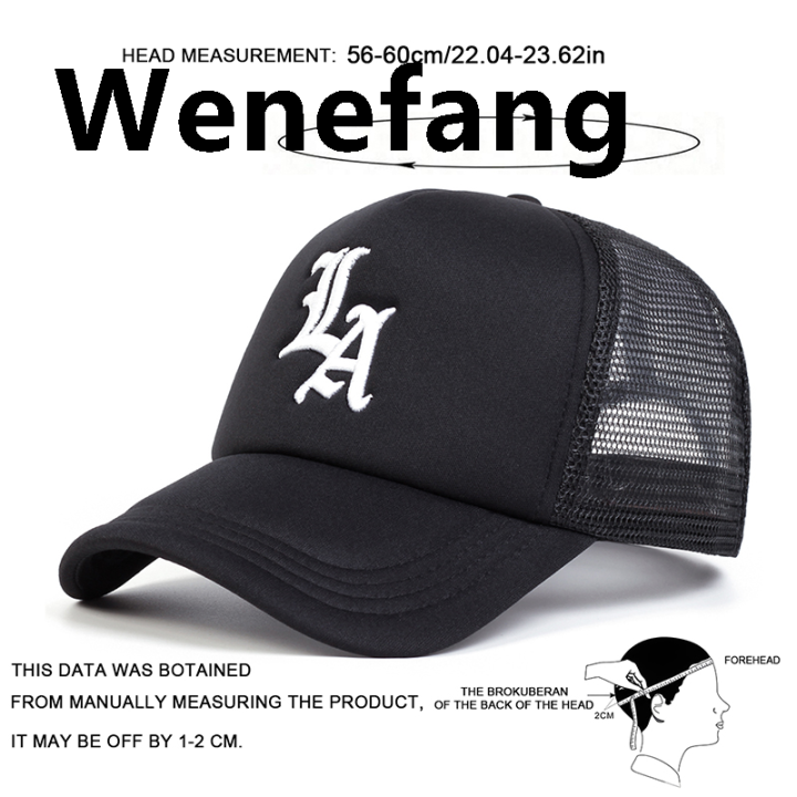 Wenefang%20Unisex%20LA%20Letter%20Embroidery%20Baseball%20Net%20Caps%20Spring%20and%20Luxury%20Summer%20Outdoor%20Adjustable%20Casual%20Hats%20Sunscreen%20Hat%20-%20Image%202