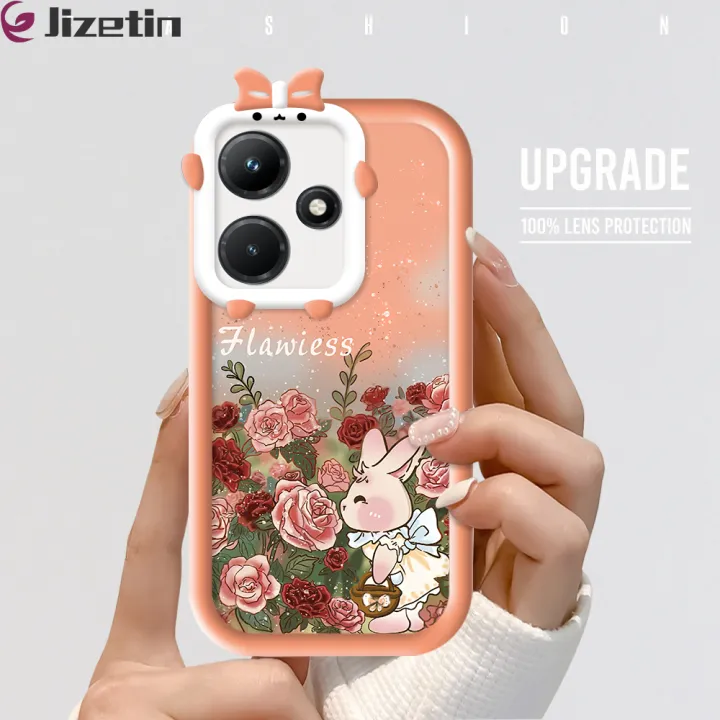 Jizetin%20for%20Infinix%20Hot%2030i%20Back%20Cover%20Rose%20Rabbit%20Square%20Camera%20Soft%20Rubber%20Phone%20Case%20-%20Image%202