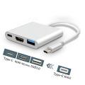 USB-C to Digital AV  Multiport Adapter, 3-in-1 Type-C Hub with Thunderbolt to HDMI 4K Output/USB Port/PD Quick Charging Port,Android Digital AV Adapter for MacBook Pro,MacBook Air,Projector,Monitor Fado168. 