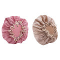 fasdaga 2 Pcs Women'S Waterproof Hat Bathing Long Hair Bathing Headgear Hair Cover Oil Fume Dry Hair Cap, Pink & Champagne. 