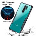 For Redmi 9 / Prime | Poco M2 Back Case - Shockproof Slim Hybrid Clear Transparent Phone Cover. 