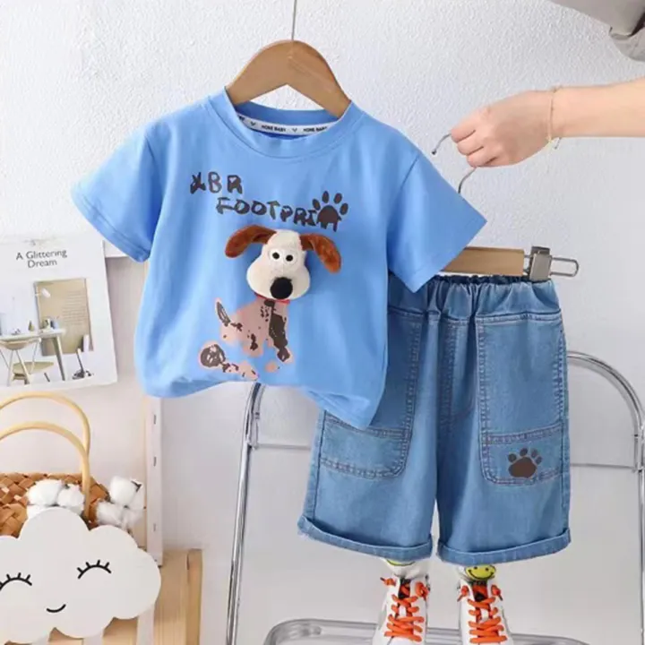 Summer%20Baby%20Boy%20Clothes%202024%20Korean%20Style%20Cartoon%20O-neck%20Short%20Sleeve%20T-shirts%20and%20Shorts%20-%20Image%202
