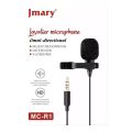 JMARY MC-R1 LAVALIER MIC 3.5MM Mini Mic Hands Free Clip on Microphone Speaker Audio Mic For IOS Android PC. 