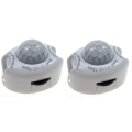 2X PIR Infrared Motion Sensor Detector DC5-24V Auto on Off Timer Switch Home LED Light Body PIR Motion Sensor Lamp White. 