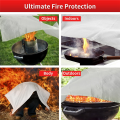 4 Piece Emergency Fire Blanket for Home Extinguishing Blanket White Fiberglass Fabric Fire Blankets for Home, Kitchen School Office, Car, and Grill. 