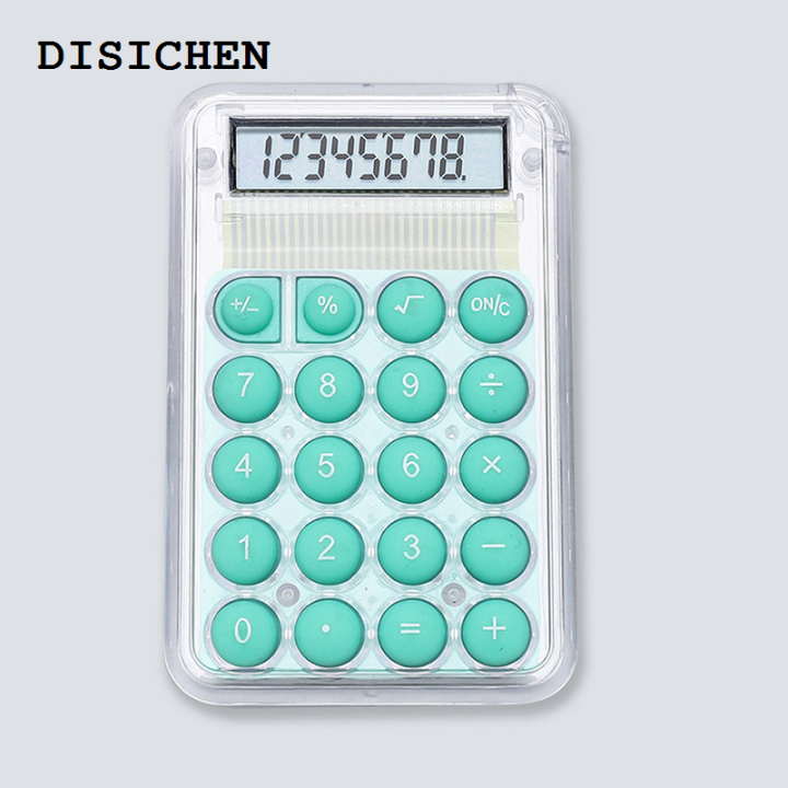 DISICHEN%20Profesional%20Silence%20Widescreen%20Mini%20Calculator%20Students%20Portable%20Transparent%20Electronic%20Calculator%20Candy%20Color%20Silicone%20Button%20-%20Image%207