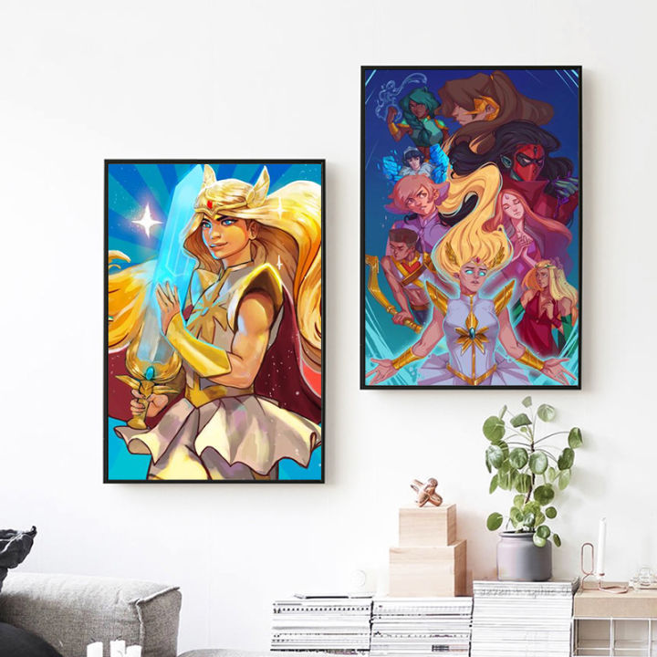 Drama%20show%20gift%20wall%20She-Ra%20and%20princess%20of%20power%20canvas%20painting%20last%20season%20cartoon%20tv%20continuous%20print%20room%20home%20d%C3%A9cor%20poster%20-%20Image%205