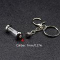 NEW Cylinder Glass Vial Keychain for Ash Sand Steel Wishing Bottle Pendant Keepsake Openable Screw Cap Perfume Jars. 