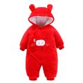 Jumpsuit Cute Baby Fleece Long Hooded Warm Infant Sleeve Romper Cartoon Girls Boys. 