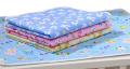 Newborn Baby Waterproof Bed Protector Sheet: Cotton Plastic, Multicolor. 
