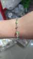 Rosa Stainless Steel Mint Green Bead Bracelet | Waterproof Non-Tarnish Chain | Silver Tone Link Bracelet | Minimalist Summer Accessory For Women. 