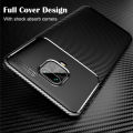 Lenuo for Xiaomi Redmi Note 9s / Redmi Note 9 Pro Max Case Silicone Matte Carbon Fiber Back Cover. 