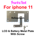 Relieguiyun 【ToyHorizon】5Set LCD Battery Metal Cover Plate and Screws iPhone 11 13 14 15 Pro Max 12 Mini Inner Metal Bracket Clip Plate Screw Bargain price. 