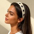 Casual Solid Color Hollow Metal Headband Grommet Metal Ring Punk Headwrap Rock Steampunk Hip-hop Hollowed Out Eyelets Headband Women. 
