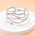Open Snake Upper Arm Bangle Bracelet Adjustable Arm Cuff Bangle Bracelets for Women Fashion Jewelry. 