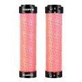 FORIDE 1Pair Bicycle Handlebar Grips Double Lock Bicycle Grip Cycling Accessories for Folding Bike Road Bike Pink. 