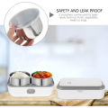 Cooking Lunch Box With 2 Liners Food Grade Stainless Steel, Lunch Case Electric Thermal Portable Cooker 200W. 