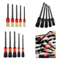 DISICHEN 【2025 Version】 Wheel Brush Car Cleaning Kit -Long Soft Bristle Tire Brush and 5 Different Sizes Boar Hair Synthetic Fiber Detail Brushes. 
