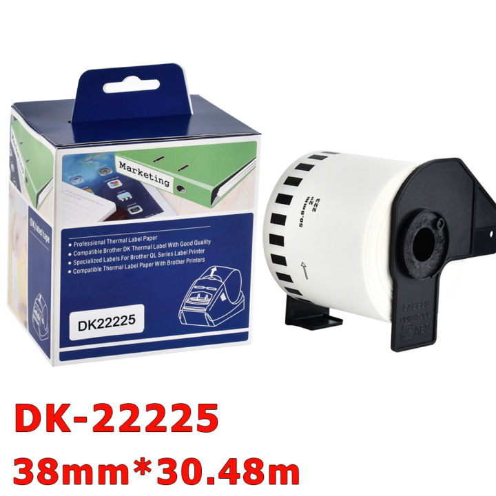 DK22225 38mm*30.48m White Continuous Thermal Paper DK-22225 for Brother QL-500 QL-570 QL-800
