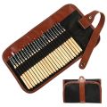 New 25 Holes Nail Art Tool Storage Foldable Large Capacity Light Therapy Pen Storage Leather Canvas Nail Art Pen Storage Box. 