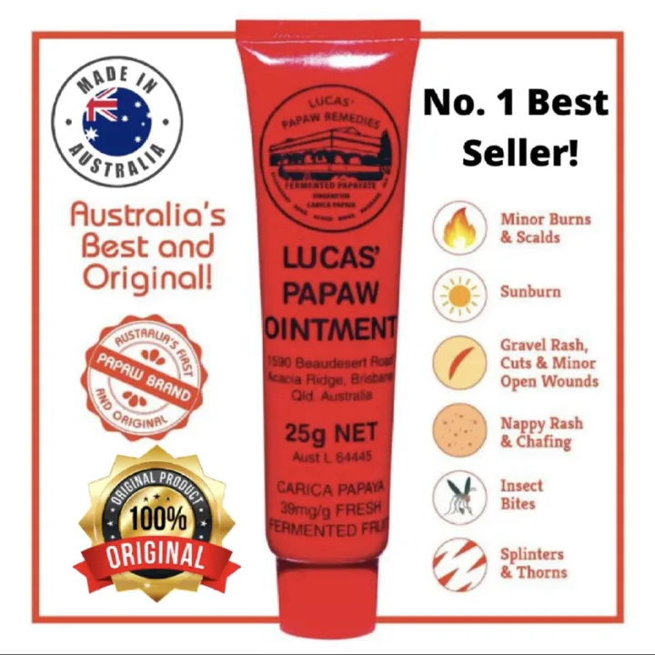 Lucas%20Papaw%20Ointment%20For%20Chapped%20Lips,%20Nappy%20Rash,%20Heat%20Rash,%20Burns,%20Cuts,%20Bites%20Stings,%20Sunburn%2025%20Grams%20-%20Image%204