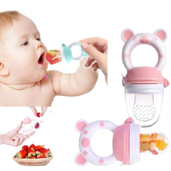 Mumlove Baby Fruit Feeder Pacifier - Teething Toy for Babies, Silicone Pouches