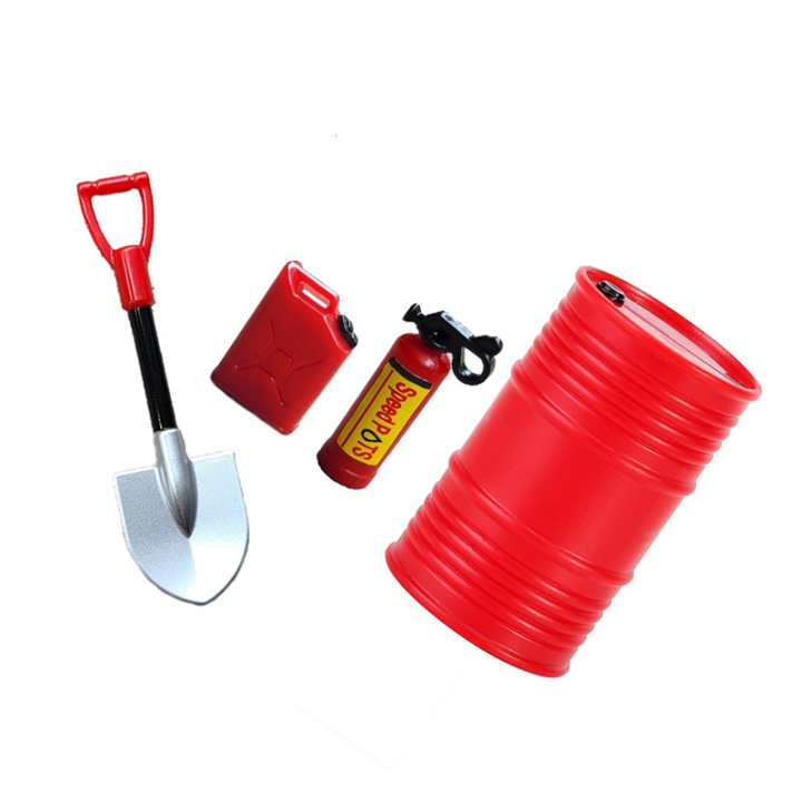 NAMUNY%204X%20Mini%20Shovel%20Fuel%20Tank%20Oil%20Drum%20Decoration%20for%20Axial%20SCX24%20C10%20JLU%201/24%20RC%20Car%20-%20Image%203